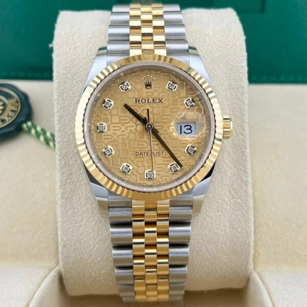 2022 Rolex Datejust 36 Two-Tone Fluted / Jubilee-Motif / Diamond-Set / Jubilee - Image 2