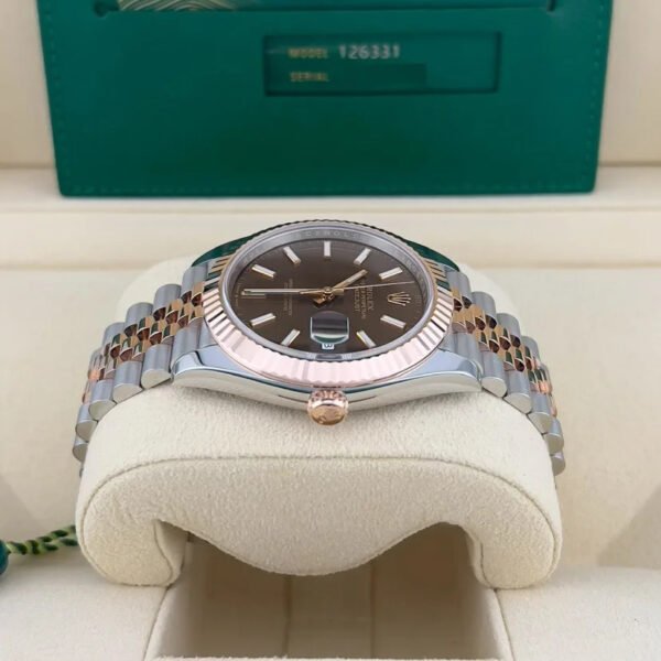 2023 Rolex Datejust 41 Two-Tone / Fluted / Chocolate / Jubilee - Image 3