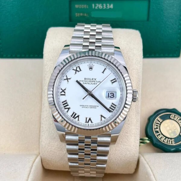 2023 Rolex Datejust 41 Fluted / White / Jubilee - Image 2