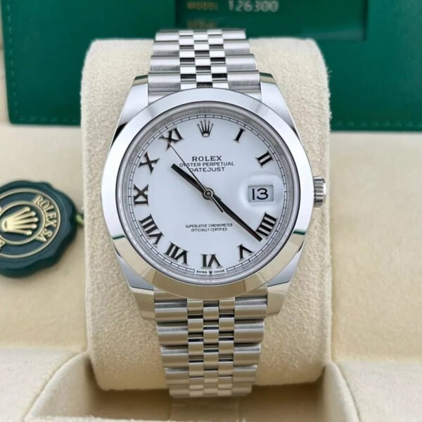 2023 Rolex Datejust 41 Smooth / White / Roman / Jubilee