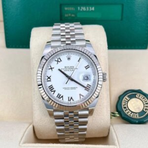 2023 Rolex Datejust 41 Fluted / White / Jubilee Watch