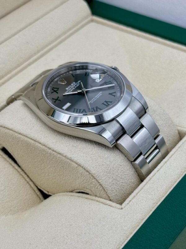 2023 Rolex Datejust 41mm 126300 Stainless Steel Oyster Wimbledon Dial - Image 4