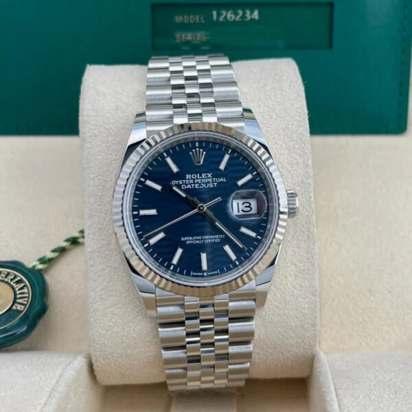 2023 Rolex Datejust 36 Fluted / Blue / Jubilee - Image 4