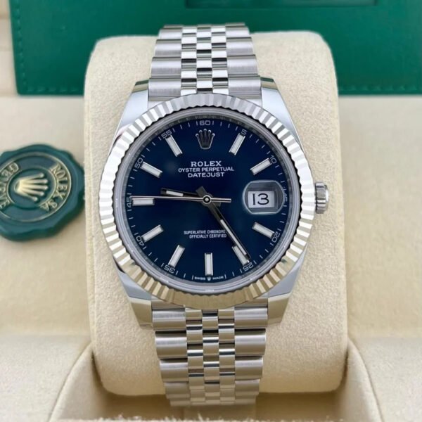 2023 Rolex Datejust 41 Fluted / Blue / Jubilee