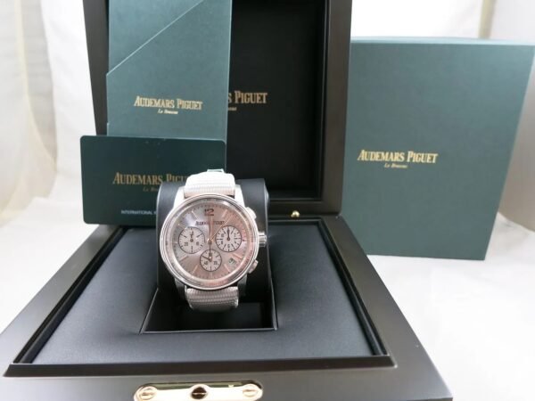 AP CODE 11.59 CHRONOGRAPH SUNBURST GRAY AND PINK GOLD CHRONOGRAPH COMPLETE UNWORN - Image 5