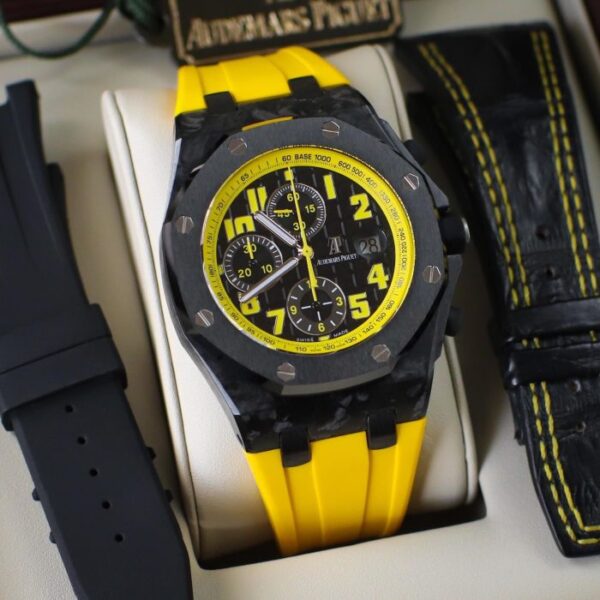 Audemars Piguet Royal Oak Offshore 42mm COMPLETE BumbleBee Forged Carbon 26176FO - Image 3