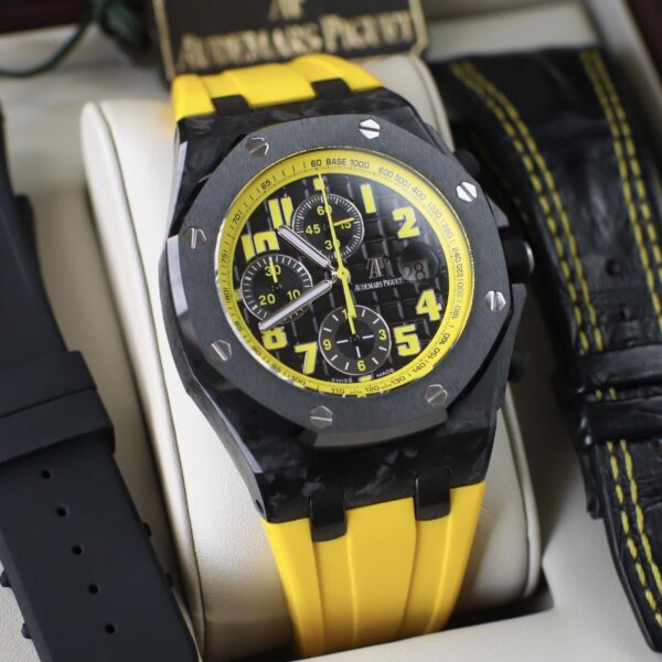 Audemars Piguet Royal Oak Offshore 42mm COMPLETE BumbleBee Forged Carbon 26176FO - Image 6