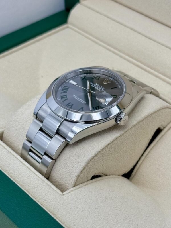 2023 Rolex Datejust 41mm 126300 Stainless Steel Oyster Wimbledon Dial - Image 3