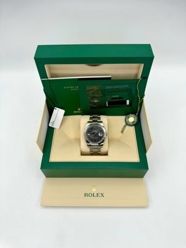 2023 Rolex Datejust 41mm 126300 Stainless Steel Oyster Wimbledon Dial - Image 2