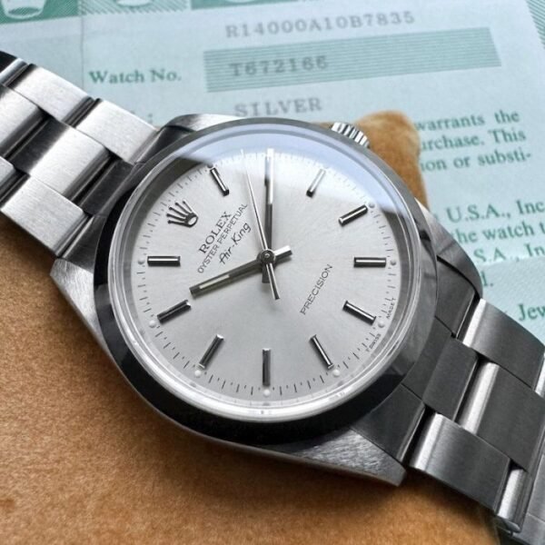 1996 Rolex Air King Silver Dial 14000 - Image 2