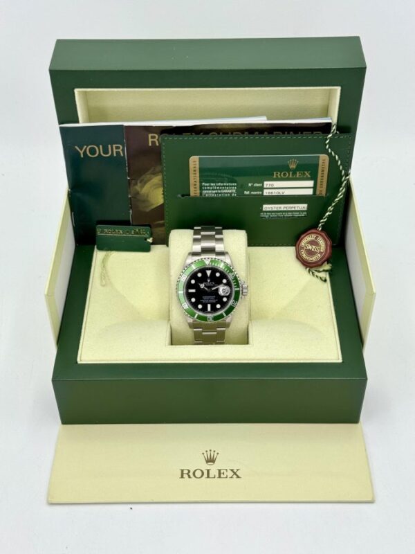 2009 Rolex Submariner “Kermit” 40mm 16610LV Stainless Steel Black Dial - Image 4