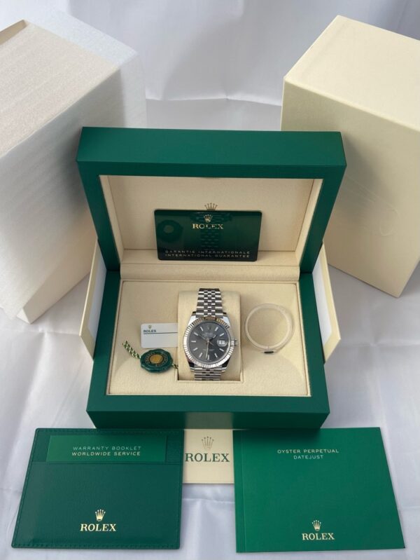 BNIB Rolex 126334 DATEJUST 41MM SS SLATE DIAL FLUTED BEZEL ON JUBILEE - Image 2