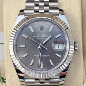 BNIB Rolex 126334 DATEJUST 41MM SS SLATE DIAL FLUTED BEZEL ON JUBILEE