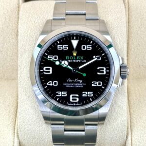 NEW 2024 Air King 40mm 126900 Stainless Steel Black Dial