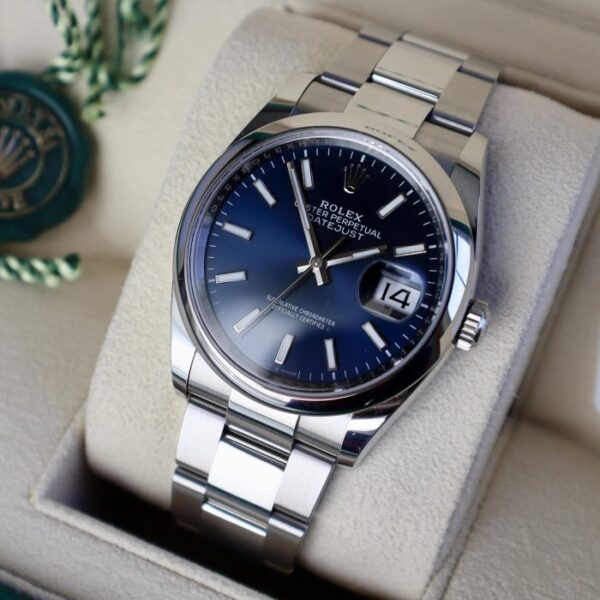 Rolex Datejust 36 Blue Stick Dial Ref. 126200 Oyster Complete - Image 4