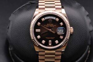 Rolex Day Date 36 “Ombre” – 128235 – Rose Gold – 36mm – Like New