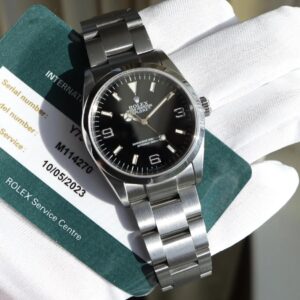 Rolex Explorer Ref. 114270 Fresh RSC Service Card 36MM Black Dial