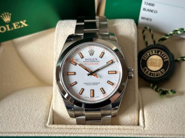 Rolex Milgauss | 116400 White Dial NOS Set - Image 2