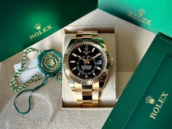 Rolex Sky-Dweller | 326938 18K Yellow Gold with Black Dial Full Set - Image 3