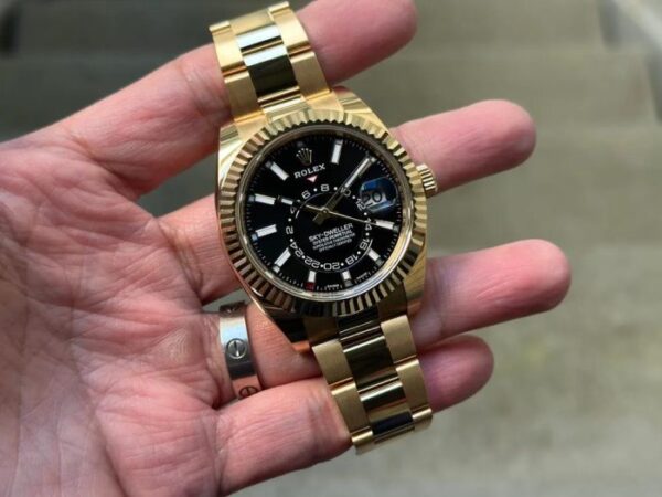 Rolex Sky-Dweller | 326938 18K Yellow Gold with Black Dial Full Set - Image 6