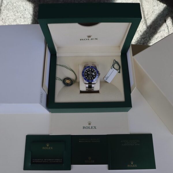 Rolex Submariner Date White Gold Ref. 126619LB Box Papers stickers Cookie Monster Blue - Image 2