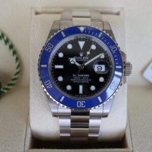 Rolex Submariner Date White Gold Ref. 126619LB Box Papers stickers Cookie Monster Blu