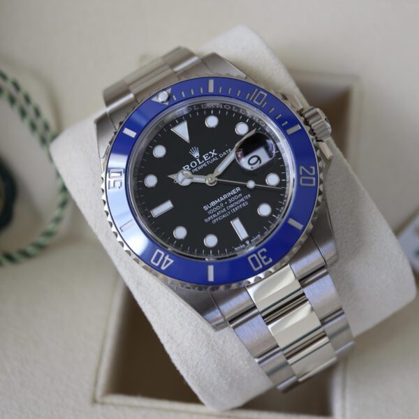 Rolex Submariner Date White Gold Ref. 126619LB Box Papers stickers Cookie Monster Blue - Image 5